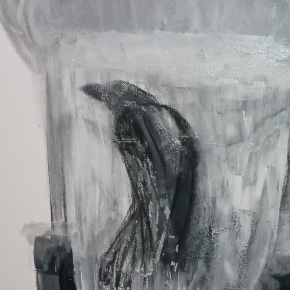 Black and White oil on cavas